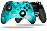 Bokeh Hex Neon Teal - Decal Style Skin fits Microsoft XBOX One ELITE Wireless Controller