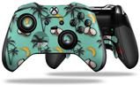 Coconuts Palm Trees and Bananas Seafoam Green - Decal Style Skin fits Microsoft XBOX One ELITE Wireless Controller