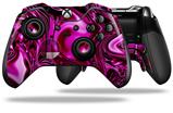 Decal Skin compatible with Microsoft XBOX One ELITE Wireless ControllerLiquid Metal Chrome Hot Pink Fuchsia