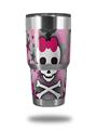 Skin Decal Wrap for Yeti Tumbler Rambler 30 oz Princess Skull Heart Pink (TUMBLER NOT INCLUDED)