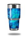 Skin Decal Wrap for Yeti Tumbler Rambler 30 oz Cubic Shards Blue (TUMBLER NOT INCLUDED)