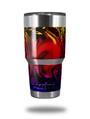 Skin Decal Wrap compatible with Yeti Tumbler Rambler 30 oz Liquid Metal Chrome Flame Hot (TUMBLER NOT INCLUDED)