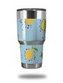 WraptorSkinz Skin Wrap compatible with RTIC 30oz ORIGINAL 2017 AND OLDER Tumblers Lemon Blue (TUMBLER NOT INCLUDED)