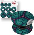 Decal Style Vinyl Skin Wrap 3 Pack compatible with PopSockets Linear Cosmos Teal (POPSOCKET NOT INCLUDED)