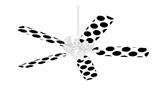 Kearas Polka Dots White And Black - Ceiling Fan Skin Kit fits most 42 inch fans (FAN and BLADES SOLD SEPARATELY)