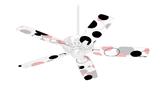 Lots of Dots Pink on White - Ceiling Fan Skin Kit fits most 42 inch fans (FAN and BLADES SOLD SEPARATELY)
