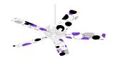 Lots of Dots Purple on White - Ceiling Fan Skin Kit fits most 42 inch fans (FAN and BLADES SOLD SEPARATELY)