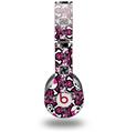 WraptorSkinz Skin Decal Wrap compatible with Beats Solo HD (Original) Splatter Girly Skull Pink (HEADPHONES NOT INCLUDED)