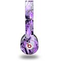 WraptorSkinz Skin Decal Wrap compatible with Beats Solo HD (Original) Scene Kid Sketches Purple (HEADPHONES NOT INCLUDED)