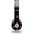 WraptorSkinz Skin Decal Wrap compatible with Beats Solo HD (Original) Nautical Anchors Away 02 Black (HEADPHONES NOT INCLUDED)