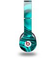 WraptorSkinz Skin Decal Wrap compatible with Beats Solo HD (Original) Liquid Metal Chrome Neon Teal (HEADPHONES NOT INCLUDED)