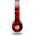 Skin Decal Wrap compatible with Original Beats Solo HD Liquid Metal Chrome Red (HEADPHONES NOT INCLUDED)