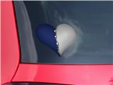 Ripped Colors Blue Gray - I Heart Love Car Window Decal 6.5 x 5.5 inches