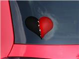 Ripped Colors Black Red - I Heart Love Car Window Decal 6.5 x 5.5 inches