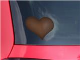 Solids Collection Chocolate Brown - I Heart Love Car Window Decal 6.5 x 5.5 inches