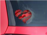 Camouflage Red - I Heart Love Car Window Decal 6.5 x 5.5 inches
