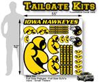 Iowa Hawkeyes Large Size Decal Tailgate Kit - Cars, Trucks and SUVs