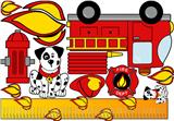 Fire House Station - Kids Room Large Fabric Wall Decor