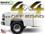 4x4 Off Road Fire Flames Yellow Truck Decal