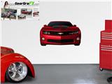 Camaro 2010 Front 52x31 inch Jewel Red and Black Wall Skin