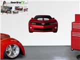 Camaro 2010 Front 52x31 inch Jewel Red and White Wall Skin
