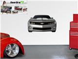 Camaro 2010 Front 52x31 inch Silver and White Wall Skin