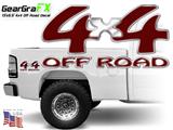 4x4 Off Road Carbon Fiber Red Truck Decal