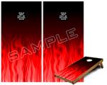 Cornhole Game Board Vinyl Skin Wrap Kit - Premium Laminated - Fire Flames Red fits 24x48 game boards (GAMEBOARDS NOT INCLUDED)