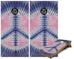 Cornhole Game Board Vinyl Skin Wrap Kit - Premium Laminated - Tie Dye Peace Sign 101 fits 24x48 game boards (GAMEBOARDS NOT INCLUDED)