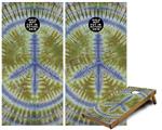 Cornhole Game Board Vinyl Skin Wrap Kit - Premium Laminated - Tie Dye Peace Sign 102 fits 24x48 game boards (GAMEBOARDS NOT INCLUDED)