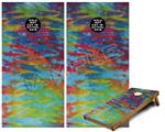 Cornhole Game Board Vinyl Skin Wrap Kit - Premium Laminated - Tie Dye Tiger 100 fits 24x48 game boards (GAMEBOARDS NOT INCLUDED)