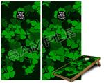 Cornhole Game Board Vinyl Skin Wrap Kit - Premium Laminated - St Patricks Clover Confetti fits 24x48 game boards (GAMEBOARDS NOT INCLUDED)