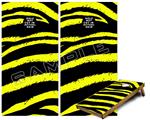 Cornhole Game Board Vinyl Skin Wrap Kit - Premium Laminated - Zebra Yellow fits 24x48 game boards (GAMEBOARDS NOT INCLUDED)