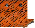 Cornhole Game Board Vinyl Skin Wrap Kit - Premium Laminated - Tie Dye Bengal Belly Stripes fits 24x48 game boards (GAMEBOARDS NOT INCLUDED)