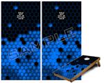 Cornhole Game Board Vinyl Skin Wrap Kit - Premium Laminated - HEX Blue fits 24x48 game boards (GAMEBOARDS NOT INCLUDED)