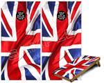 Cornhole Game Board Vinyl Skin Wrap Kit - Premium Laminated - Union Jack 01 Vertical fits 24x48 game boards (GAMEBOARDS NOT INCLUDED)