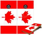 Cornhole Game Board Vinyl Skin Wrap Kit - Premium Laminated - Canadian Canada Flag fits 24x48 game boards (GAMEBOARDS NOT INCLUDED)