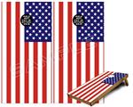 Cornhole Game Board Vinyl Skin Wrap Kit - Premium Laminated - USA American Flag 01 fits 24x48 game boards (GAMEBOARDS NOT INCLUDED)
