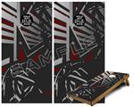 Cornhole Game Board Vinyl Skin Wrap Kit - Premium Laminated - Baja 0023 Red Dark fits 24x48 game boards (GAMEBOARDS NOT INCLUDED)