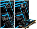 Cornhole Game Board Vinyl Skin Wrap Kit - Premium Laminated - Baja 0004 Blue Medium fits 24x48 game boards (GAMEBOARDS NOT INCLUDED)