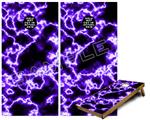 Cornhole Game Board Vinyl Skin Wrap Kit - Premium Laminated - Electrify Purple fits 24x48 game boards (GAMEBOARDS NOT INCLUDED)