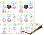 Cornhole Game Board Vinyl Skin Wrap Kit - Premium Laminated - Kearas Peace Signs fits 24x48 game boards (GAMEBOARDS NOT INCLUDED)