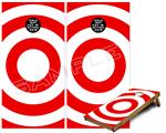 Cornhole Game Board Vinyl Skin Wrap Kit - Premium Laminated - Bullseye Red and White fits 24x48 game boards (GAMEBOARDS NOT INCLUDED)