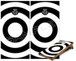 Cornhole Game Board Vinyl Skin Wrap Kit - Premium Laminated - Bullseye Black and White fits 24x48 game boards (GAMEBOARDS NOT INCLUDED)