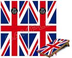 Cornhole Game Board Vinyl Skin Wrap Kit - Premium Laminated - Union Jack 02 fits 24x48 game boards (GAMEBOARDS NOT INCLUDED)