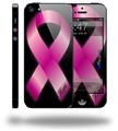 Hope Breast Cancer Pink Ribbon on Black - Decal Style Vinyl Skin (fits Apple Original iPhone 5, NOT the iPhone 5C or 5S)