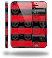 Skull Stripes Red - Decal Style Vinyl Skin (fits Apple Original iPhone 5, NOT the iPhone 5C or 5S)