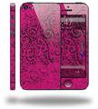 Folder Doodles Fuchsia - Decal Style Vinyl Skin (fits Apple Original iPhone 5, NOT the iPhone 5C or 5S)