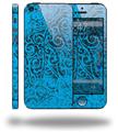 Folder Doodles Blue Medium - Decal Style Vinyl Skin (fits Apple Original iPhone 5, NOT the iPhone 5C or 5S)