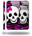 Pink Zebra Skull - Decal Style Vinyl Skin (fits Apple Original iPhone 5, NOT the iPhone 5C or 5S)